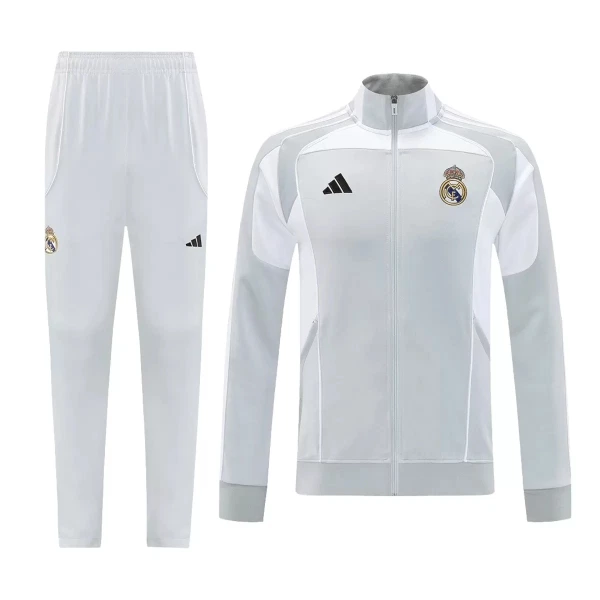 Casaco de Treino Conjunto Real Madrid Homem 2025-26 Cinza