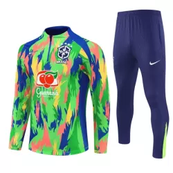 Conjunto de Moletom de Treino Brasil Homem Quarto-Zíper 2025-26 Verde Conjunto de Moletom de Treino Brasil Homem Quarto-Zíper 2025-26 Verde