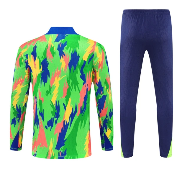 Conjunto de Moletom de Treino Brasil Homem Quarto-Zíper 2025-26 Verde