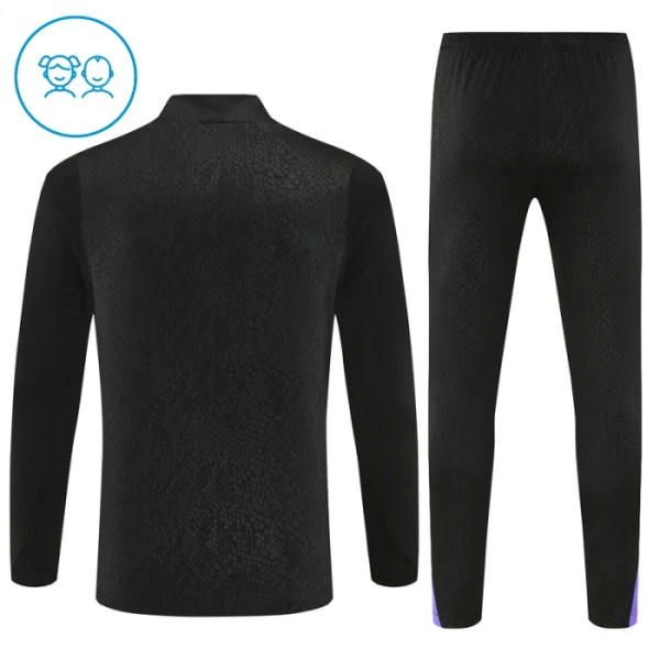 Conjunto de Moletom de Treino FC Barcelona Criança Quarto-Zíper 2025-26 Preta