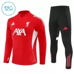 Conjunto de Moletom de Treino Liverpool Criança Quarto-Zíper 2025-26 Vermelha