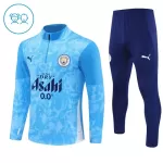 Conjunto de Moletom de Treino Manchester City Criança Quarto-Zíper 2025-26 Azul