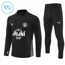Conjunto de Moletom de Treino Manchester City Criança Quarto-Zíper 2025-26 Preta Conjunto de Moletom de Treino Manchester City Criança Quarto-Zíper 2025-26 Preta