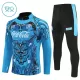 Conjunto de Moletom de Treino Napoli Criança Quarto-Zíper 2025-26 Azul
