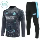Conjunto de Moletom de Treino Napoli Criança Quarto-Zíper 2025-26 Preta