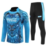 Conjunto de Moletom de Treino Napoli Homem Quarto-Zíper 2025-26 Azul