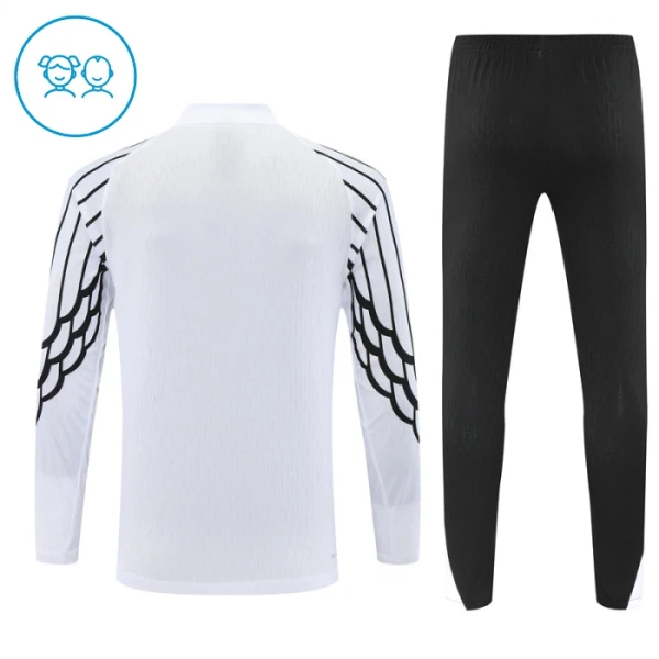 Conjunto de Moletom de Treino Paris Saint-Germain Criança Quarto-Zíper 2025-26 Branca