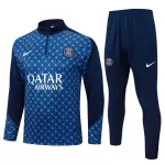 Conjunto de Moletom de Treino Paris Saint-Germain Homem Quarto-Zíper 2025-26 Azul