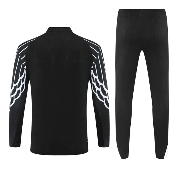 Conjunto de Moletom de Treino Paris Saint-Germain Homem Quarto-Zíper 2025-26 Preta