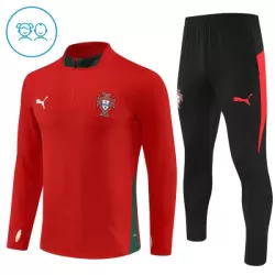 Conjunto de Moletom de Treino Portugal Criança Quarto-Zíper 2025-26 Vermelha Conjunto de Moletom de Treino Portugal Criança Quarto-Zíper 2025-26 Vermelha