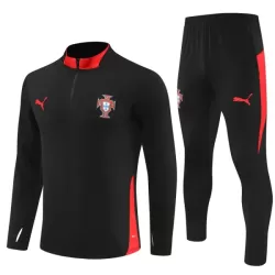 Conjunto de Moletom de Treino Portugal Homem Quarto-Zíper 2025-26 Preta Conjunto de Moletom de Treino Portugal Homem Quarto-Zíper 2025-26 Preta