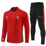 Conjunto de Moletom de Treino Portugal Homem Quarto-Zíper 2025-26 Vermelha