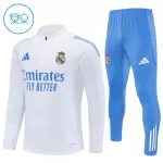 Conjunto de Moletom de Treino Real Madrid Criança Quarto-Zíper 2025-26 Branca