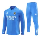 Conjunto de Moletom de Treino Real Madrid Homem Quarto-Zíper 2025-26 Azul