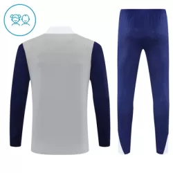 Conjunto de Moletom de Treino Tottenham Hotspur Criança Quarto-Zíper 2025-26 Cinza