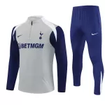 Conjunto de Moletom de Treino Tottenham Hotspur Homem Quarto-Zíper 2025-26 Cinza