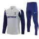 Conjunto de Moletom de Treino Tottenham Hotspur Homem Quarto-Zíper 2025-26 Cinza