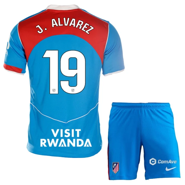 Camisola Atlético Madrid J. Alvarez 19 Criança Equipamento 3ª 2025-26