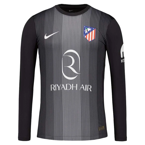 Camisola Guarda-Redes Atlético Madrid Criança 2025-26 Preta Manga Comprida
