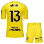 Camisola Guarda-Redes Atlético Madrid Oblak 13 Criança 2025-26 Amarela
