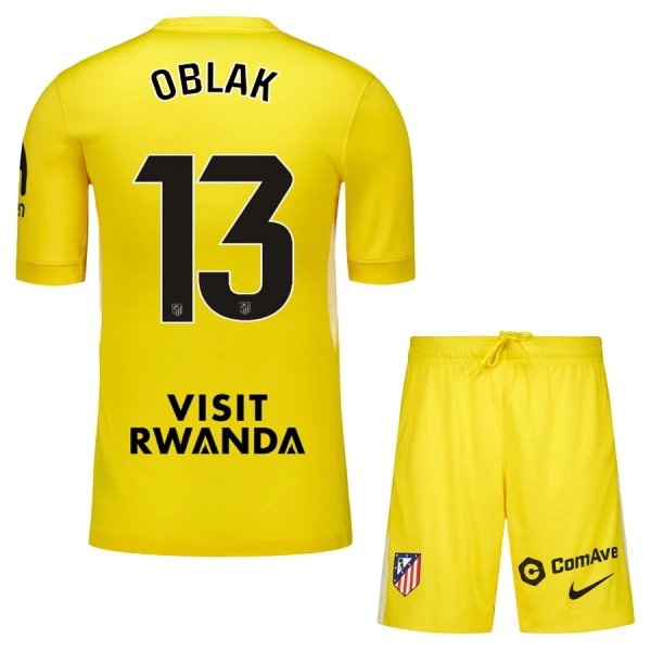 Camisola Guarda-Redes Atlético Madrid Oblak 13 Criança 2025-26 Amarela Camisola Guarda-Redes Atlético Madrid Oblak 13 Criança 2025-26 Amarela