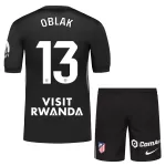Camisola Guarda-Redes Atlético Madrid Oblak 13 Criança 2025-26 Preta