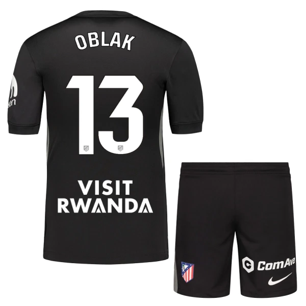 Camisola Guarda-Redes Atlético Madrid Oblak 13 Criança 2025-26 Preta Camisola Guarda-Redes Atlético Madrid Oblak 13 Criança 2025-26 Preta