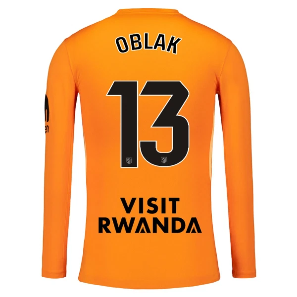 Camisola Guarda-Redes Atlético Madrid Oblak 13 Homem 2025-26 Laranja Manga Comprida Camisola Guarda-Redes Atlético Madrid Oblak 13 Homem 2025-26 Laranja Manga Comprida