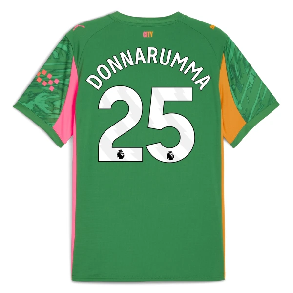 Camisola Guarda-Redes Manchester City Gianluigi Donnarumma 25 Homem 2025-26 Verde Camisola Guarda-Redes Manchester City Gianluigi Donnarumma 25 Homem 2025-26 Verde