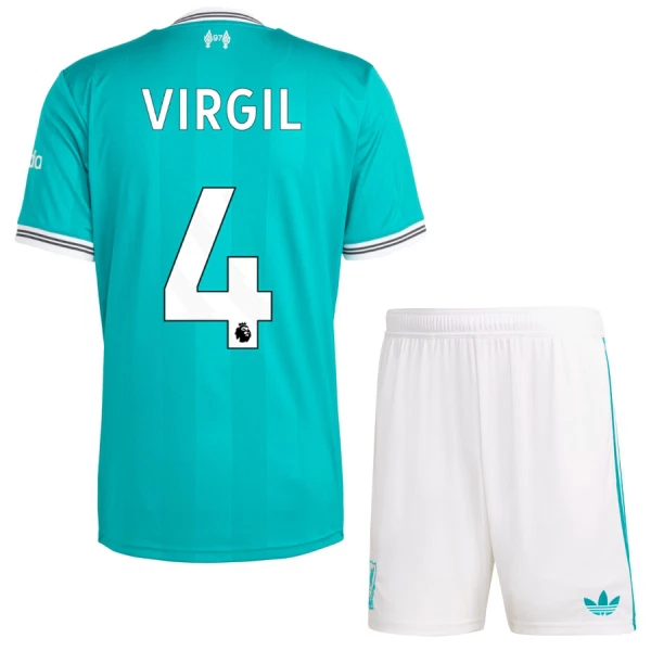 Camisola Liverpool Virgil 4 Criança Equipamento 3ª 2025-26 Camisola Liverpool Virgil 4 Criança Equipamento 3ª 2025-26