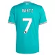 Camisola Liverpool Wirtz 7 Criança Equipamento 3ª 2025-26