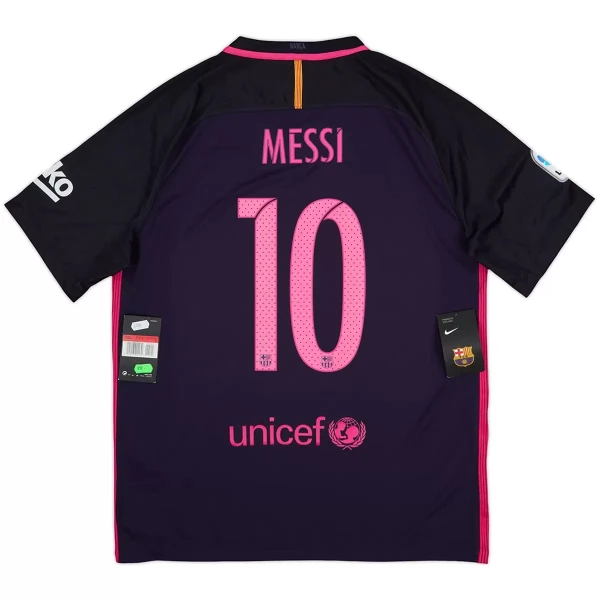 Camisola Barcelona Messi 10 2016-17 Retrô Homem Equipamento 2ª Camisola Barcelona Messi 10 2016-17 Retrô Homem Equipamento 2ª