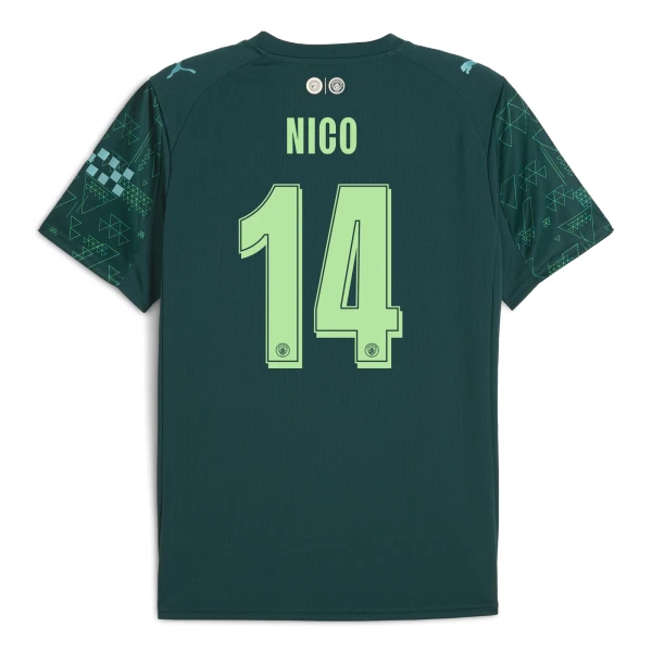 Camisola Manchester City Nico 14 EA Sport Homem Equipamento 4ª 2025-26 Camisola Manchester City Nico 14 EA Sport Homem Equipamento 4ª 2025-26