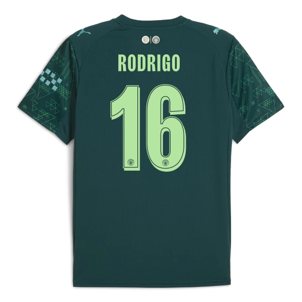 Camisola Manchester City Rodrigo 16 EA Sport Homem Equipamento 4ª 2025-26 Camisola Manchester City Rodrigo 16 EA Sport Homem Equipamento 4ª 2025-26