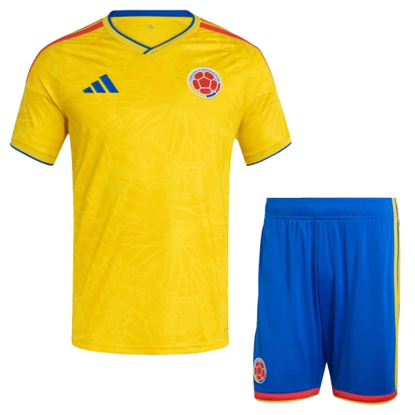 Camisola Colômbia Criança Equipamento 1ª Mundial 2026 Camisola Colômbia Criança Equipamento 1ª Mundial 2026