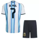 Camisola Argentina De Paul 7 Criança Equipamento 1ª Mundial 2026