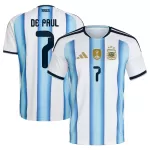 Camisola Argentina De Paul 7 Homem Equipamento 1ª Mundial 2026
