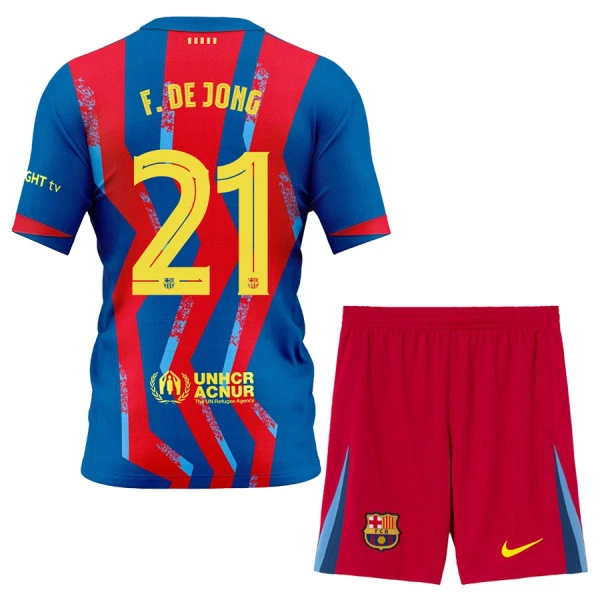 Camisola FC Barcelona Frenkie de Jong 21 Criança Equipamento 4ª 2025-26 Camisola FC Barcelona Frenkie de Jong 21 Criança Equipamento 4ª 2025-26