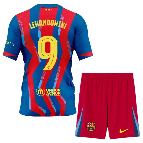 Camisola FC Barcelona Lewandowski 9 Criança Equipamento 4ª 2025-26 Camisola FC Barcelona Lewandowski 9 Criança Equipamento 4ª 2025-26
