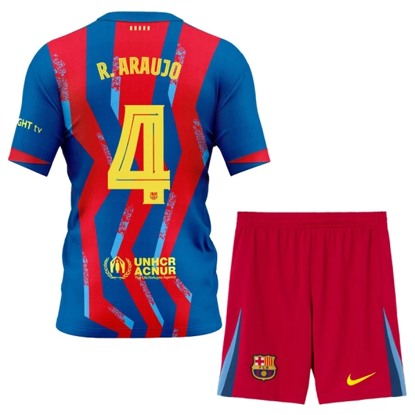 Camisola FC Barcelona R. Araujo 4 Criança Equipamento 4ª 2025-26 Camisola FC Barcelona R. Araujo 4 Criança Equipamento 4ª 2025-26