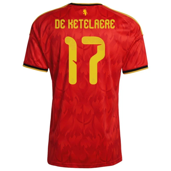 Camisola Bélgica De Ketelaere 17 Homem Equipamento 1ª Mundial 2026