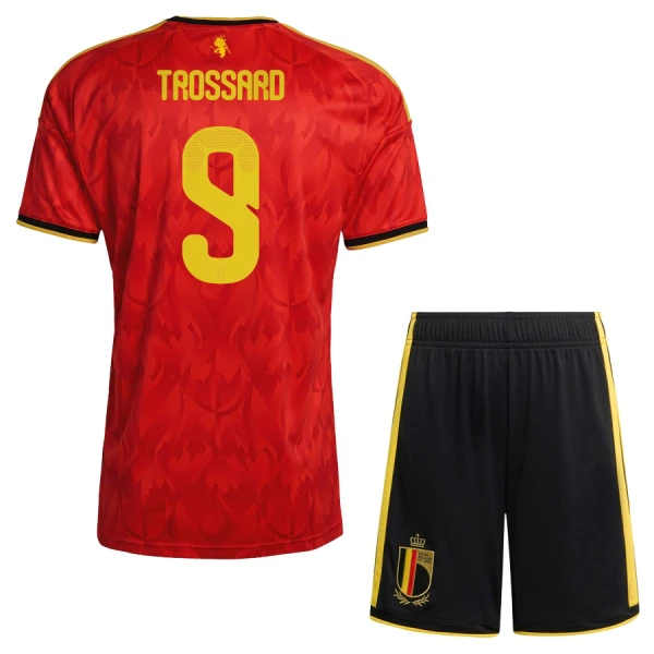 Camisola Bélgica Trossard 9 Criança Equipamento 1ª Mundial 2026 Camisola Bélgica Trossard 9 Criança Equipamento 1ª Mundial 2026