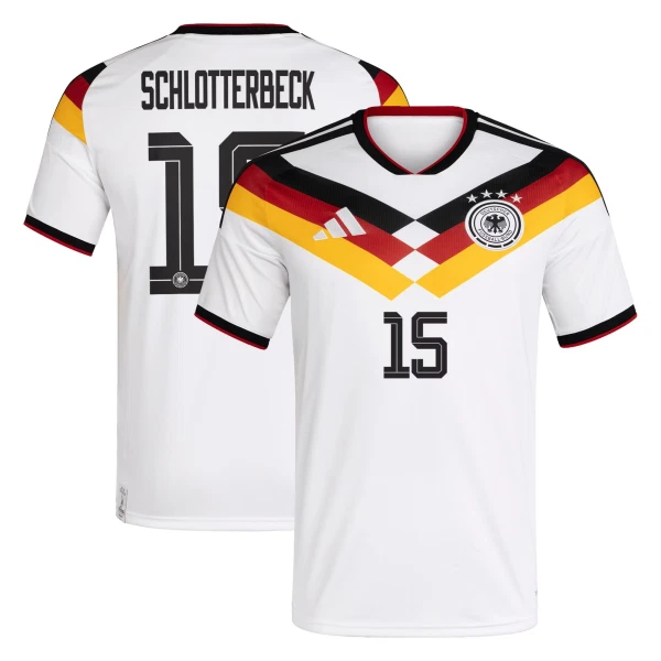 Camisola Alemanha N. Schlotterbeck 15 Homem Equipamento 1ª Mundial 2026 Camisola Alemanha N. Schlotterbeck 15 Homem Equipamento 1ª Mundial 2026