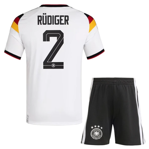 Camisola Alemanha Rudiger 2 Criança Equipamento 1ª Mundial 2026 Camisola Alemanha Rudiger 2 Criança Equipamento 1ª Mundial 2026