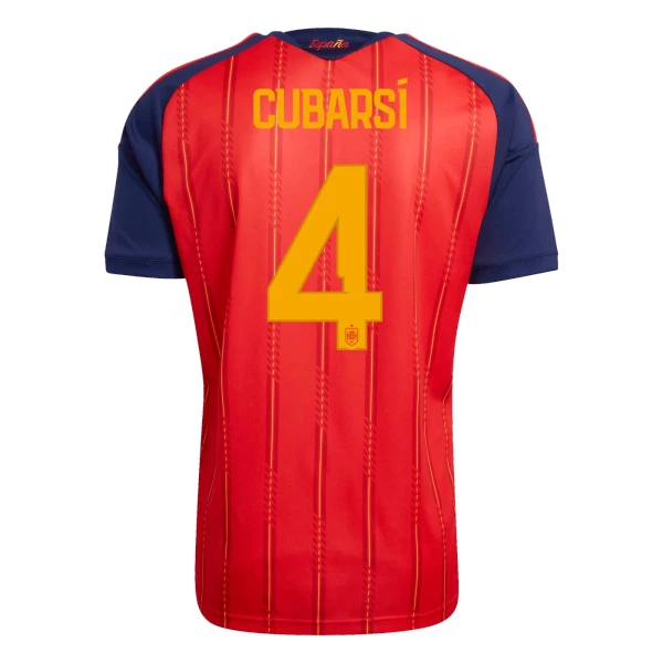 Camisola Espanha Cubarsi 4 Homem Equipamento 1ª Mundial 2026 Camisola Espanha Cubarsi 4 Homem Equipamento 1ª Mundial 2026
