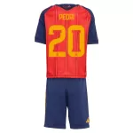 Camisola Espanha Pedri 20 Criança Equipamento 1ª Mundial 2026