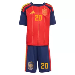 Camisola Espanha Pedri 20 Criança Equipamento 1ª Mundial 2026