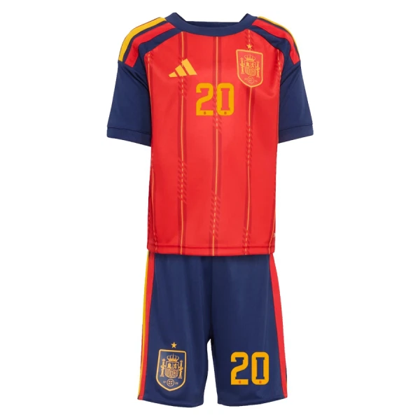 Camisola Espanha Pedri 20 Criança Equipamento 1ª Mundial 2026