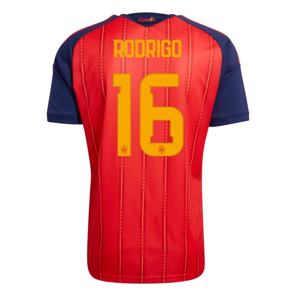 Camisola Espanha Rodrigo 16 Homem Equipamento 1ª Mundial 2026 Camisola Espanha Rodrigo 16 Homem Equipamento 1ª Mundial 2026