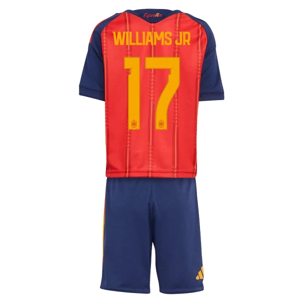 Camisola Espanha Williams JR 17 Criança Equipamento 1ª Mundial 2026 Camisola Espanha Williams JR 17 Criança Equipamento 1ª Mundial 2026
